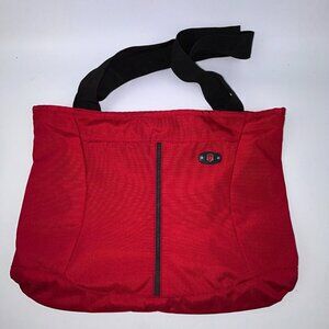 Victorinox Red Nylon Canvas Shoulder Carry Bag Tote 16" X 12" X 4"